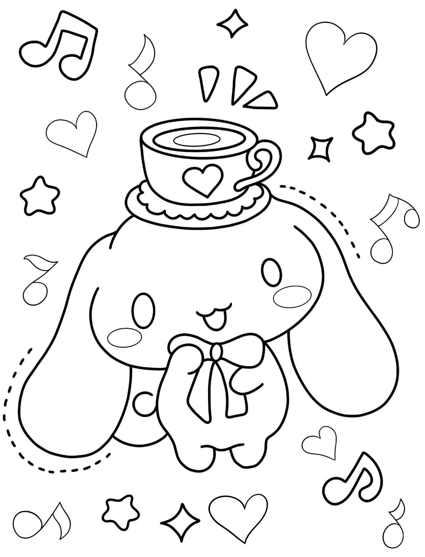 Free Cute Kawaii Coloring Pages for Kids PDF Printable