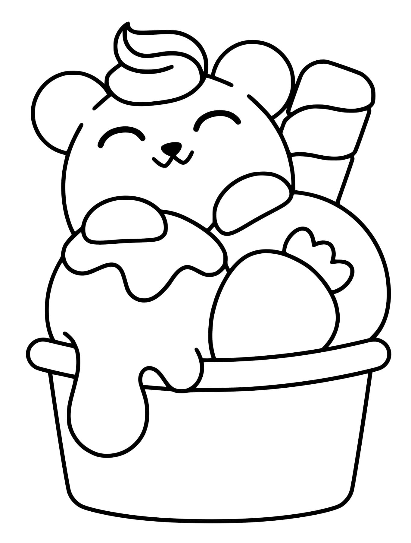 Kawaii Cute Coloring Page - Free PDF Printable