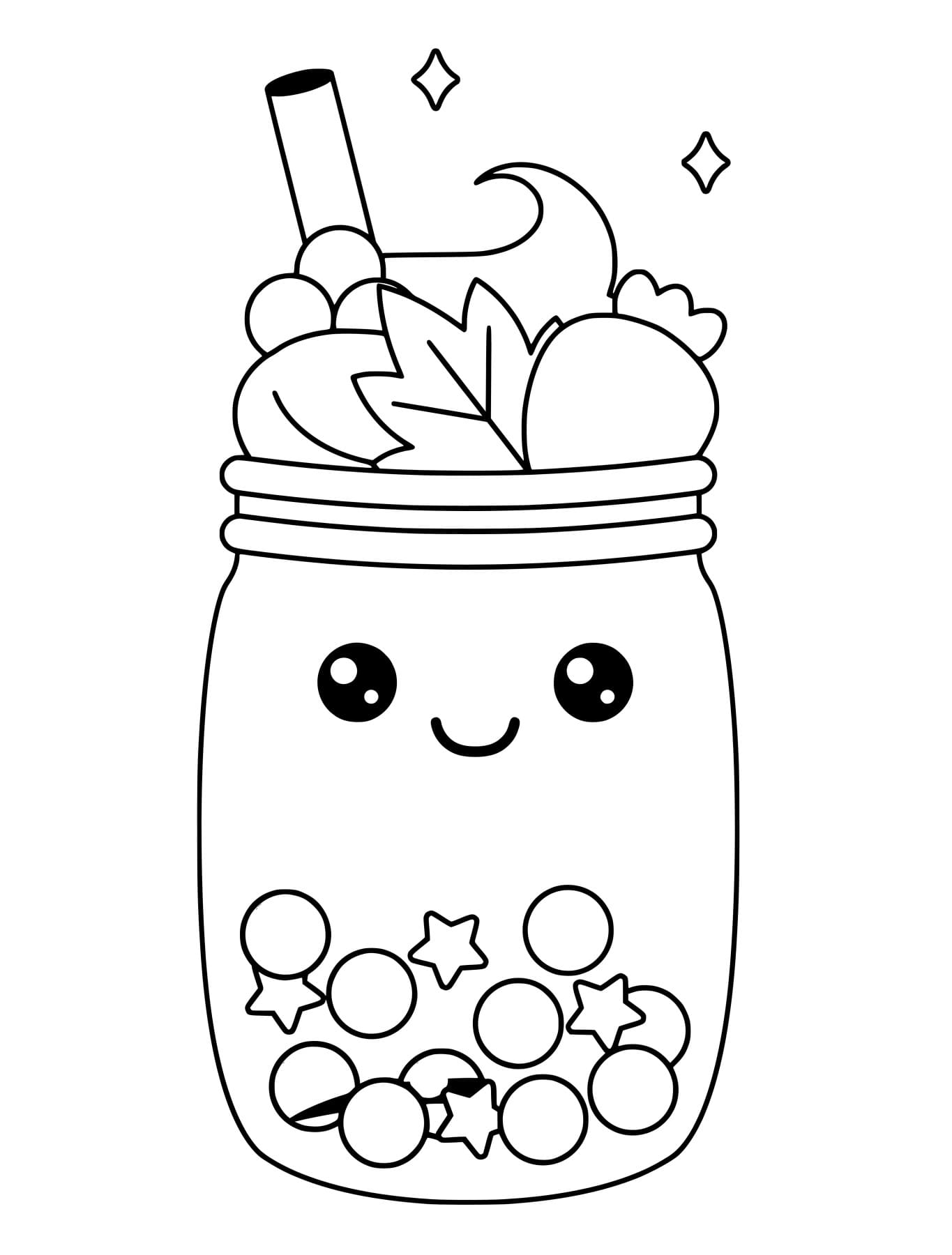 Kawaii Cute Coloring Page - Free PDF Printable