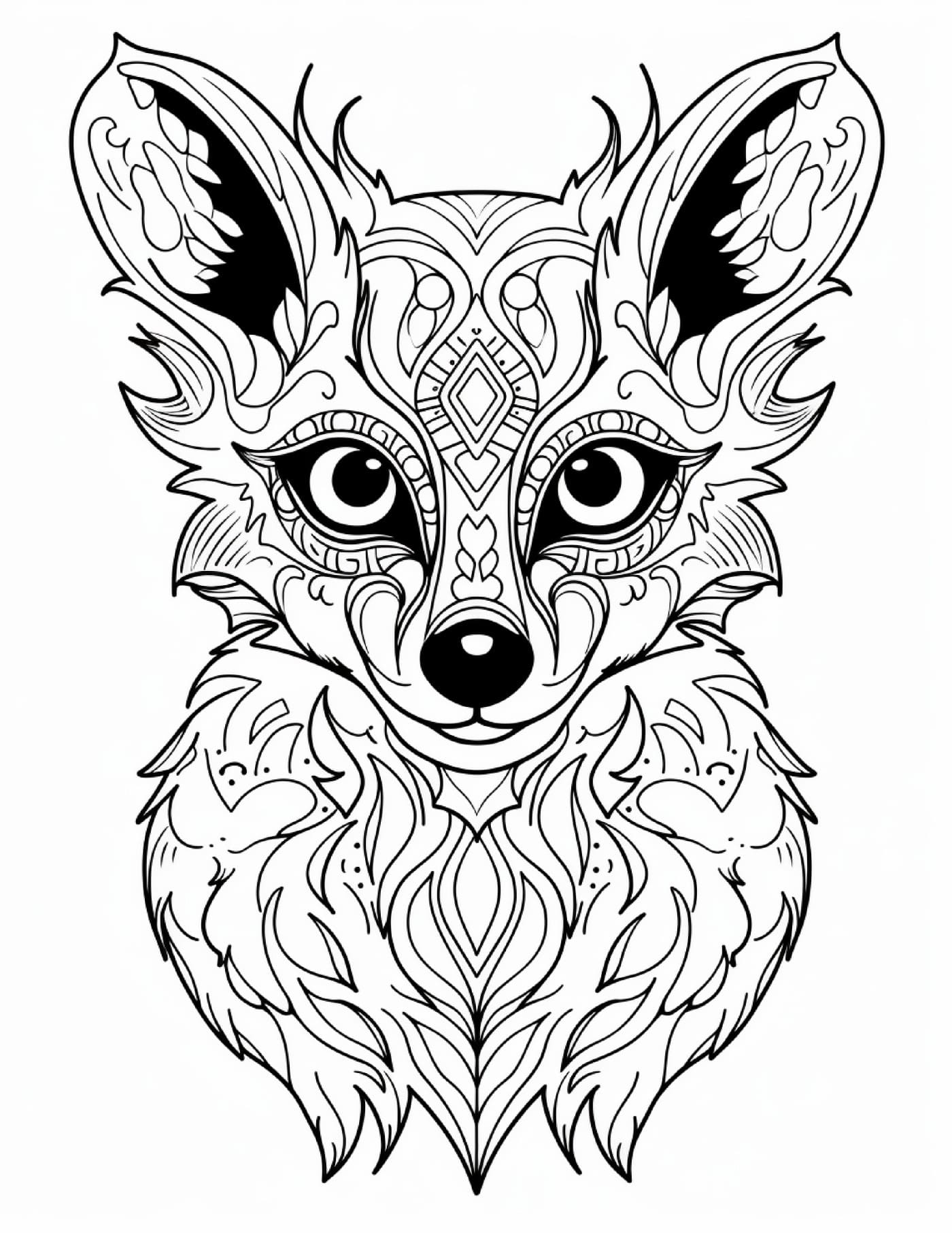 Lemur animal mandala coloring pages PDF printable for adult