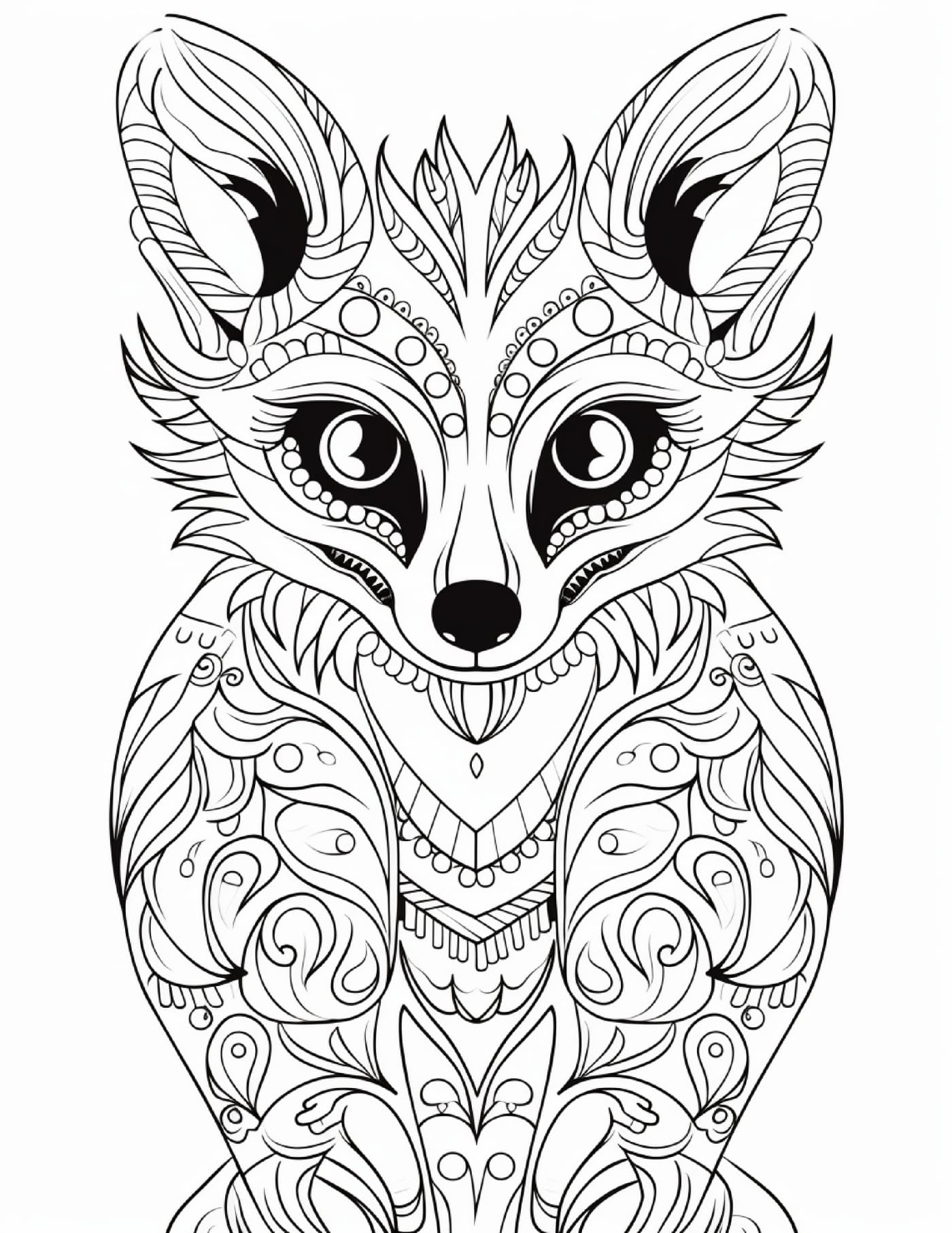 Lemur animal mandala coloring pages PDF printable for adult