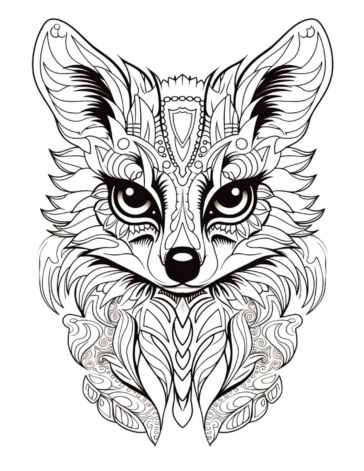 Lemur animal mandala coloring pages PDF printable for adult