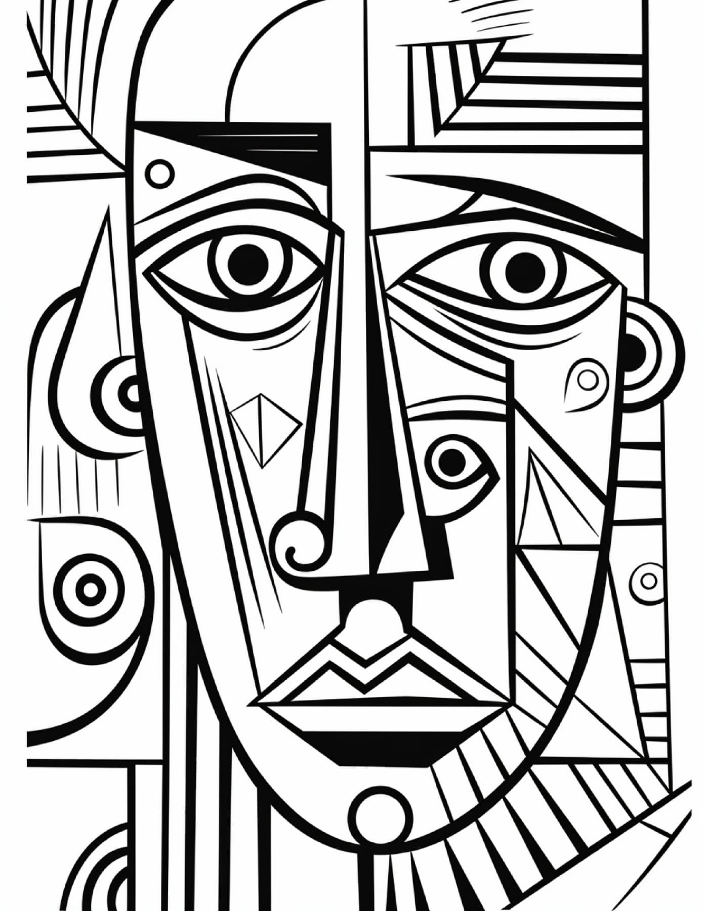 Picasso Painting - Free Printable Adult Coloring Pages