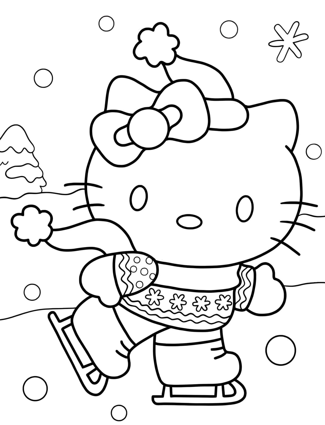 Hello Kitty Coloring Pages Free PDF Printable