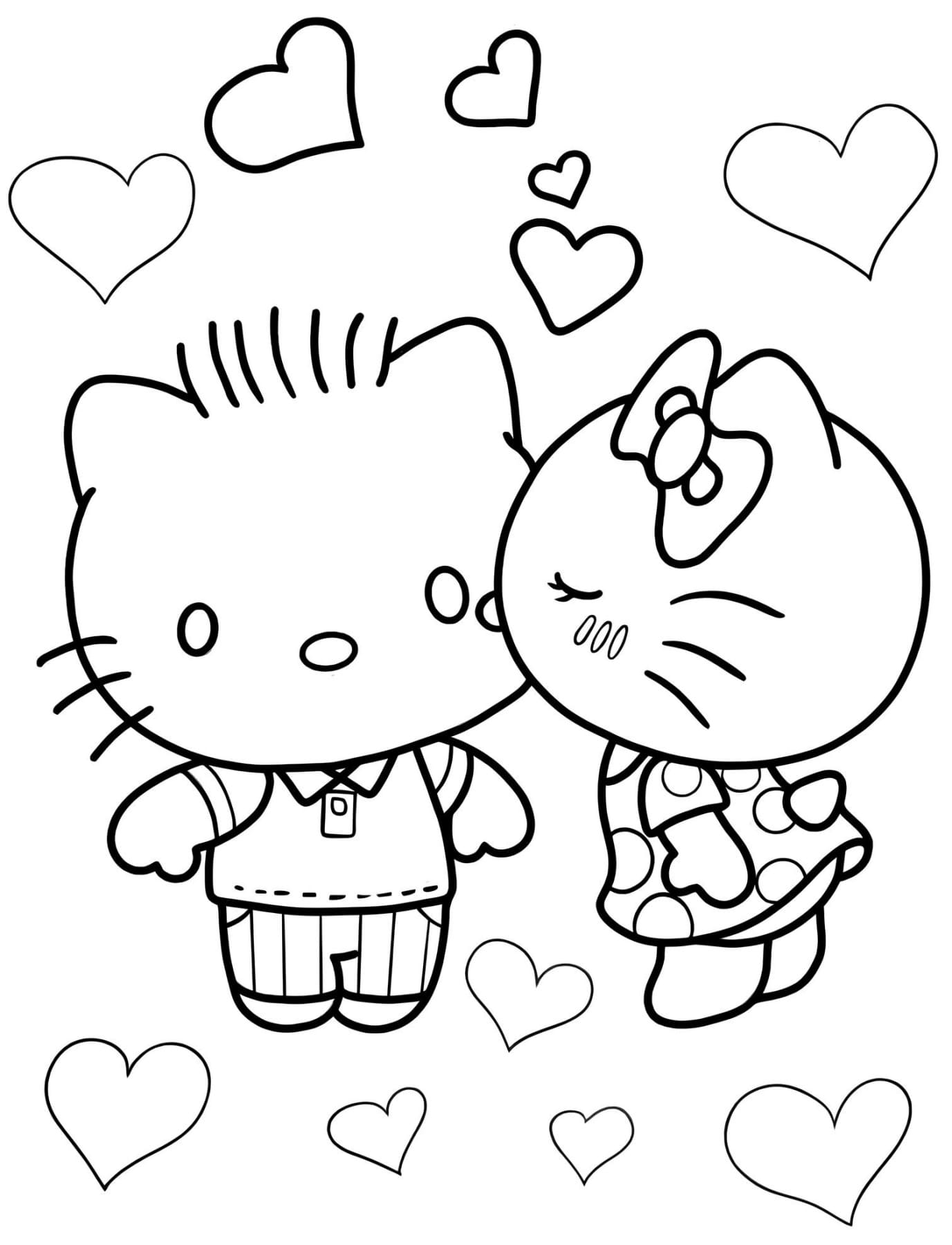 Hello Kitty Coloring Pages Free PDF Printable