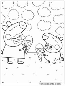 George - Desenho Peppa Pig para colorir imprimir PDF