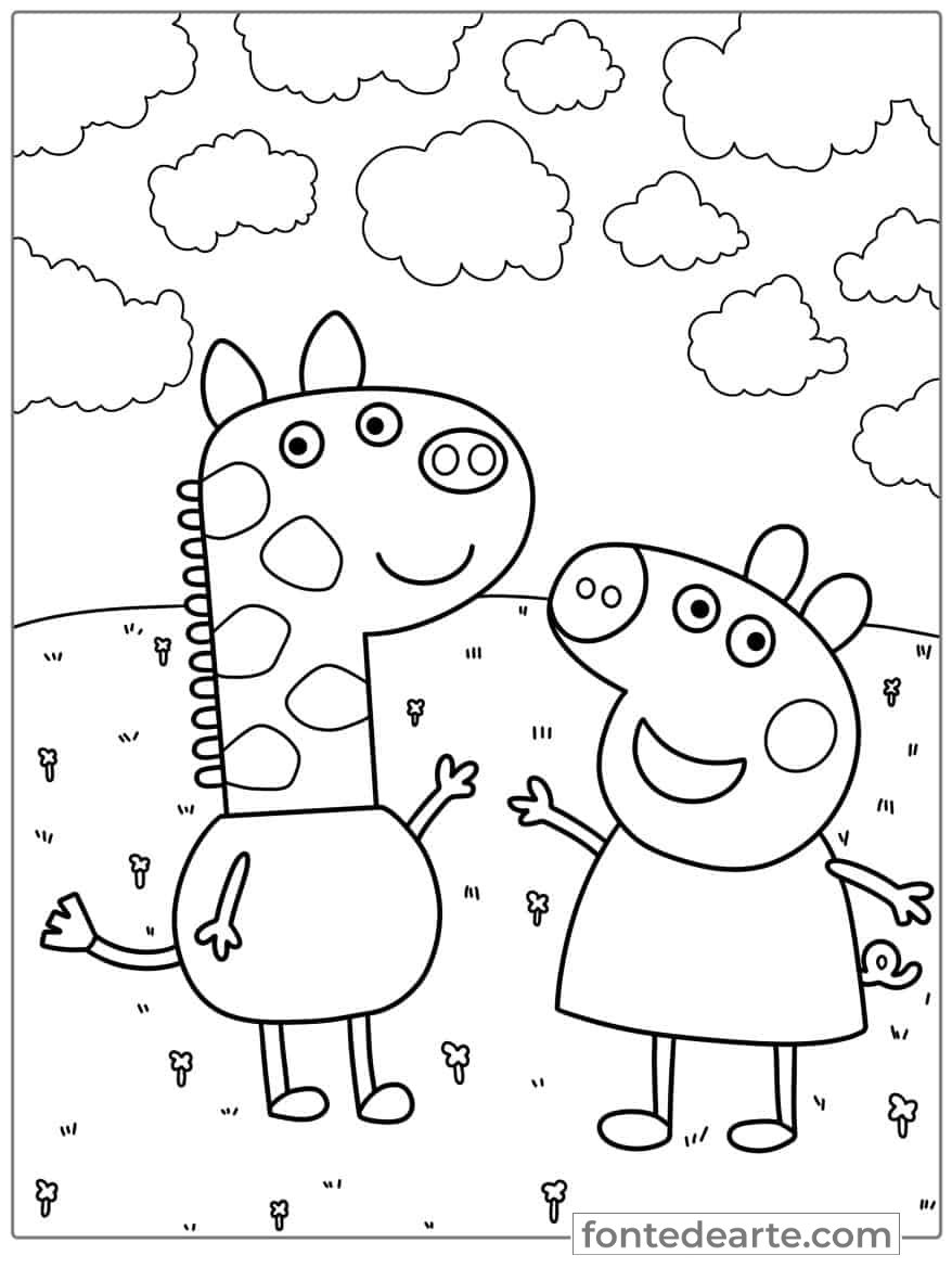 Gerald - Desenho Peppa Pig para colorir imprimir PDF