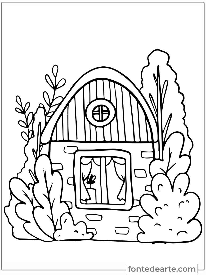 Desenhos de Casinha para colorir e pintar imprimir PDF