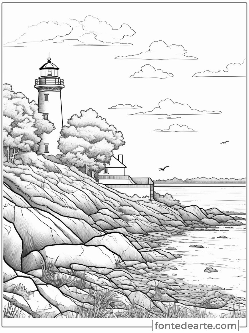 Desenhos de Paisagens para colorir adulto imprimir PDF