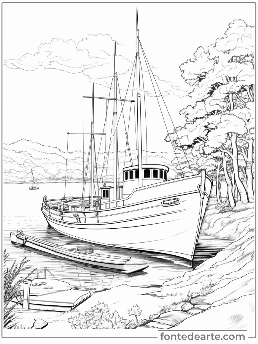 Desenhos de Paisagens para colorir adulto imprimir PDF