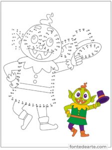 Desenho ligue os pontos para colorir e pintar imprimir PDF