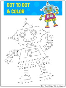 Desenho ligue os pontos para colorir e pintar imprimir PDF