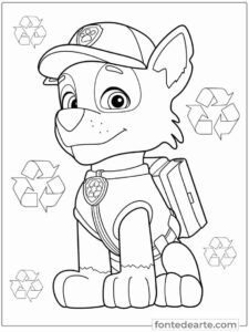 Desenho Patrulha Canina para colorir e pintar - imprimir PDF