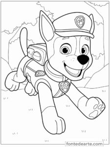 Desenho Patrulha Canina para colorir e pintar - imprimir PDF