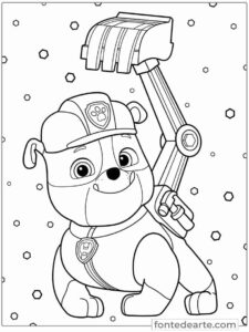 Desenho Patrulha Canina para colorir e pintar - imprimir PDF