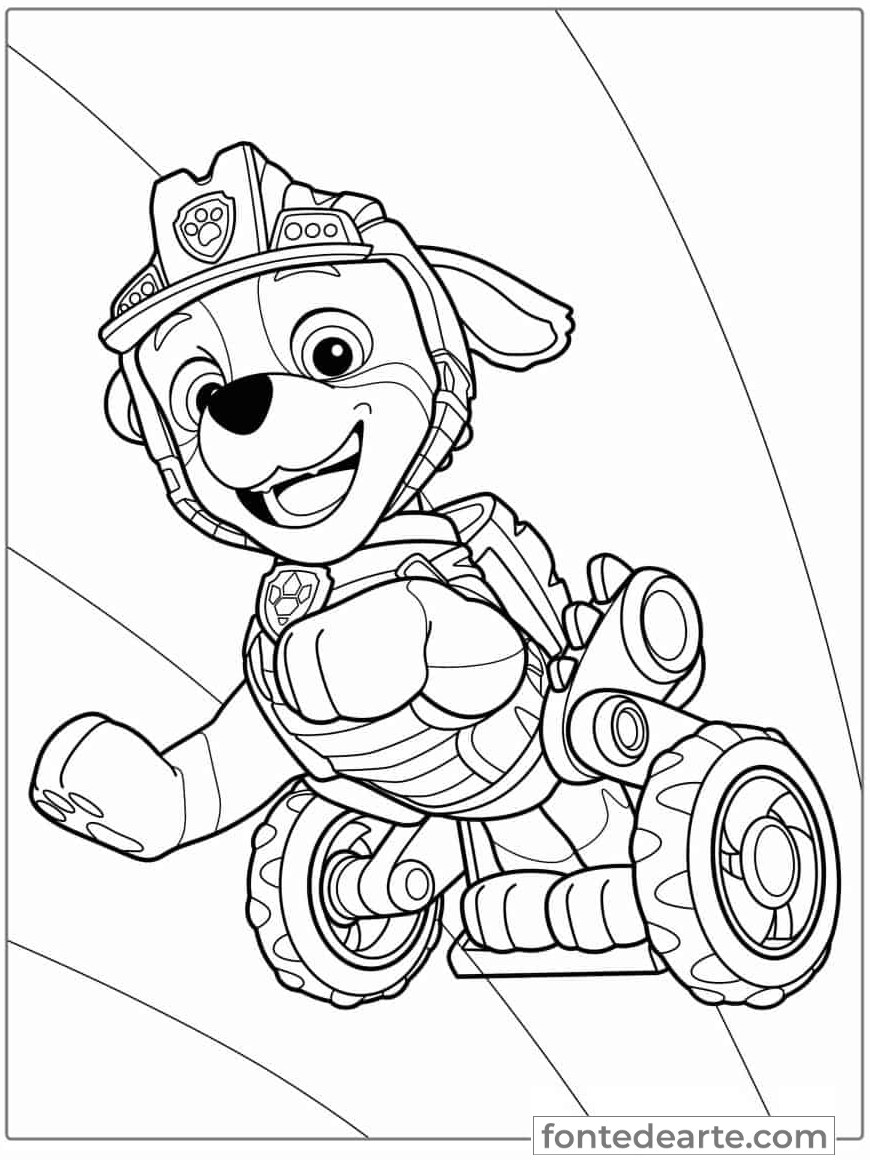 Desenho Patrulha Canina para colorir e pintar - imprimir PDF