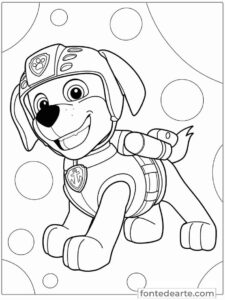 Desenho Patrulha Canina para colorir e pintar - imprimir PDF