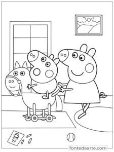 George - Desenho Peppa Pig para colorir imprimir PDF