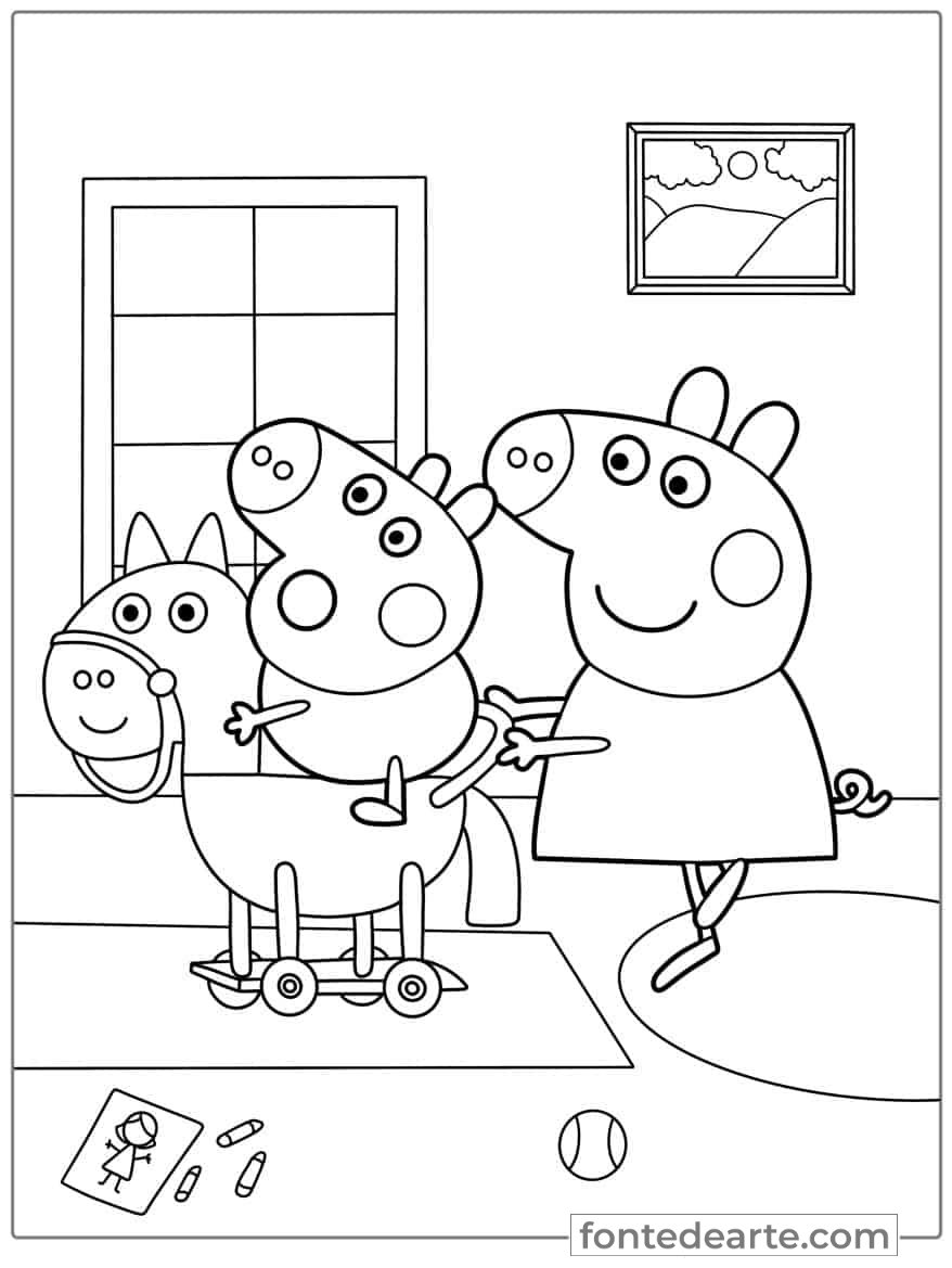 George - Desenho Peppa Pig para colorir imprimir PDF