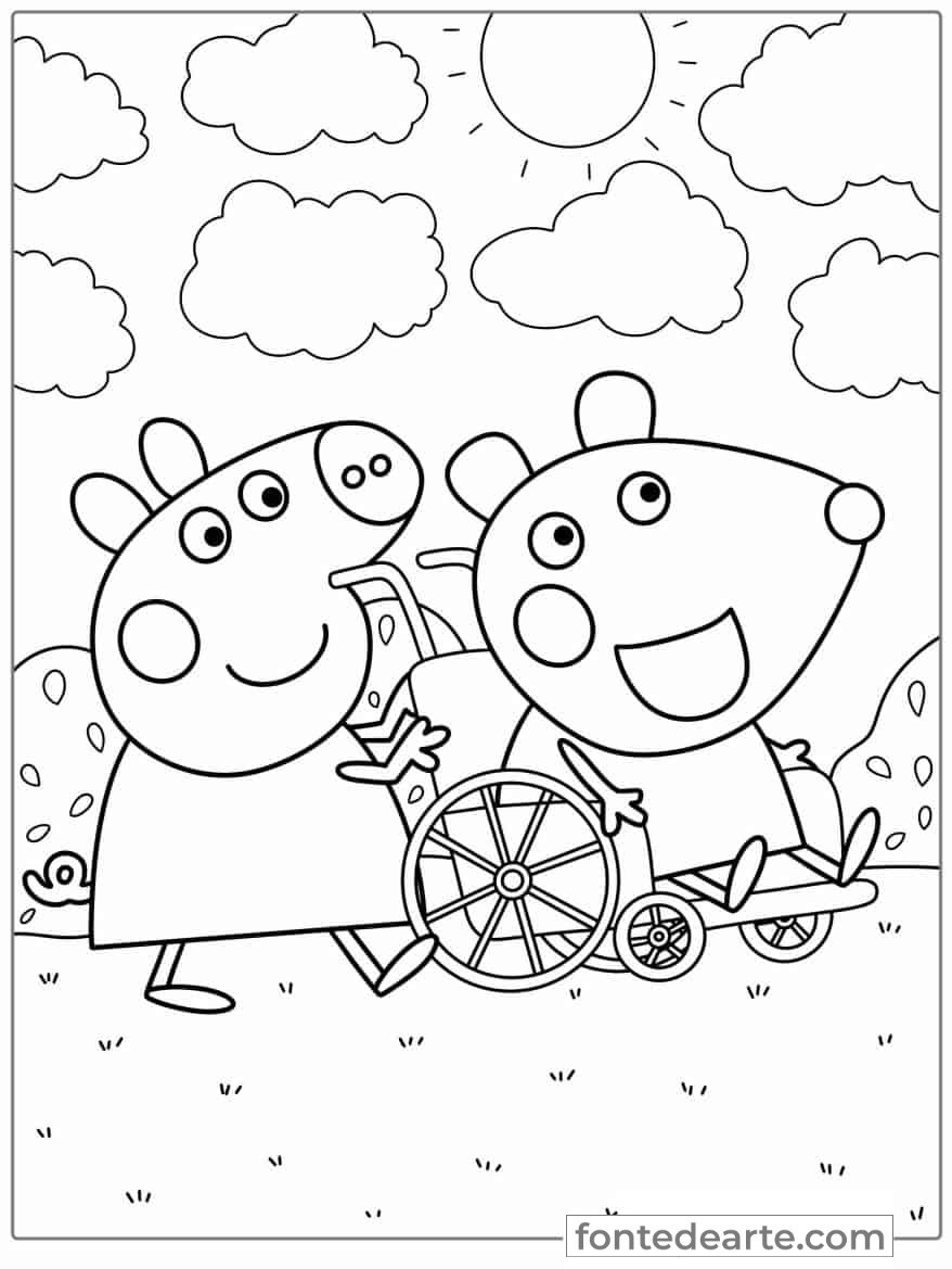 Mandy - Desenho Peppa Pig para colorir imprimir PDF