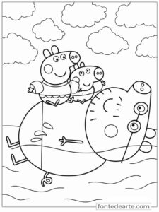 Desenho Peppa Pig para colorir imprimir PDF