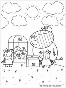 Sr Zebra - Desenho Peppa Pig para colorir imprimir PDF