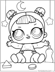Bebê Lol para colorir imprimir PDF