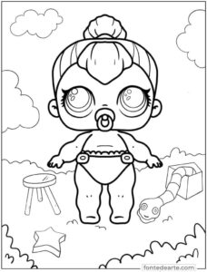 Bebê Lol para colorir imprimir PDF