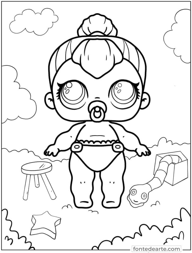 Bebê Lol para colorir imprimir PDF