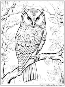 Coruja desenho para colorir Coruja desenhos de animais para colorir adulto imprimir PDF