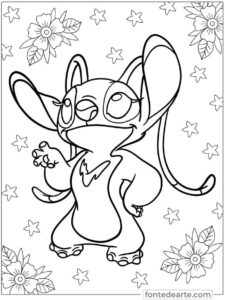 Desenho Angel para colorir e pintar - imprimir PDF