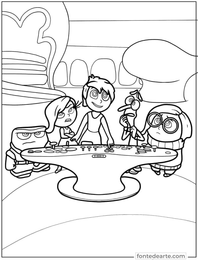 Divertida mente 2 desenhos para colorir imprimir PDF