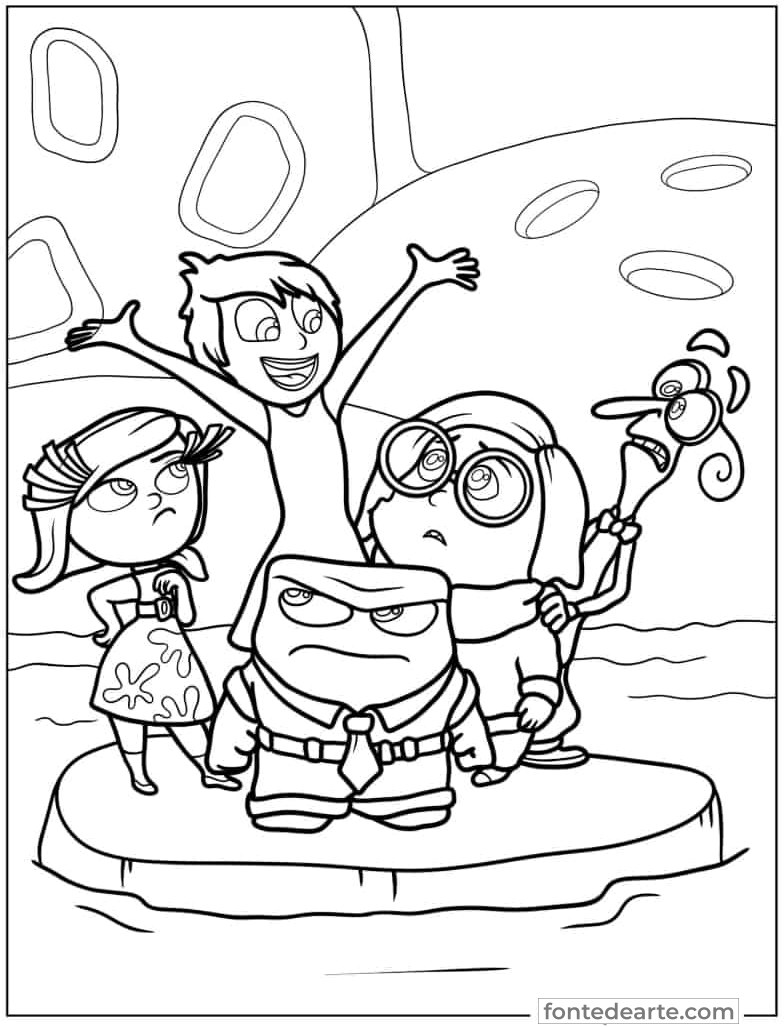 Divertida mente 2 desenho para colorir imprimir PDF