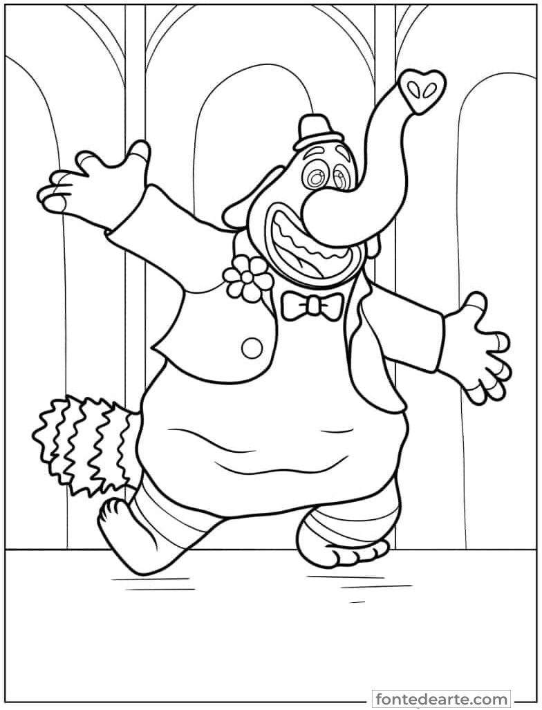 Bing Bong Divertida mente para colorir imprimir PDF