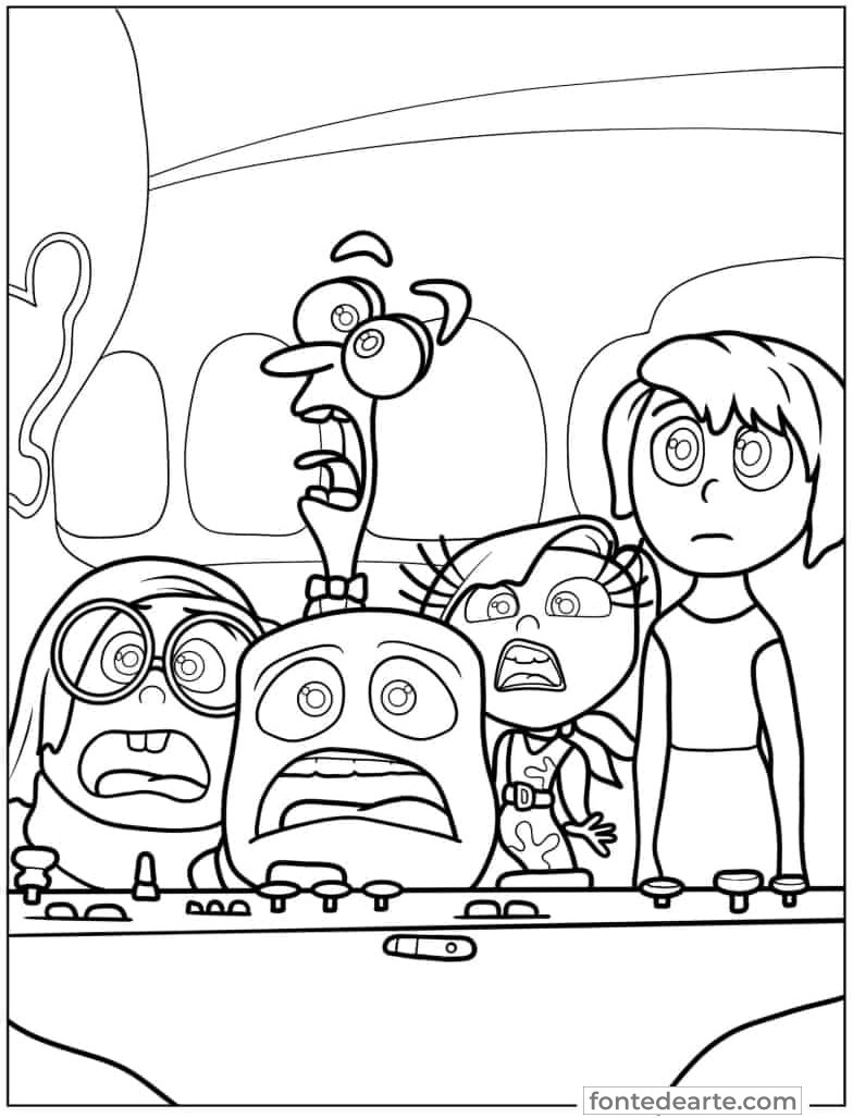 Divertida mente 2 para colorir imprimir PDF