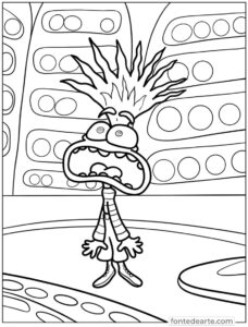 Medo Divertida mente para colorir imprimir PDF