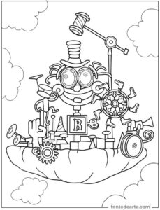 Desenho Divertida mente 2 para colorir imprimir PDF