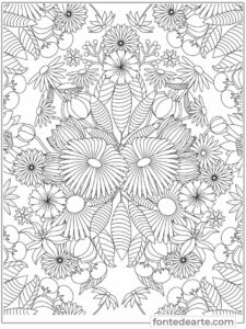 Flores desenho para adulto colorir terapia Desenhos Flores para adultos colorir e pintar terapia imprimir PDF