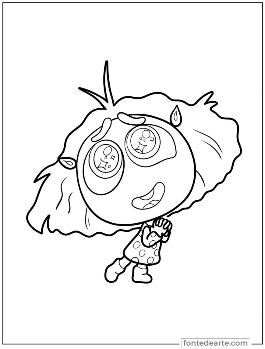 Inveja Kawaii Divertida mente para colorir imprimir PDF