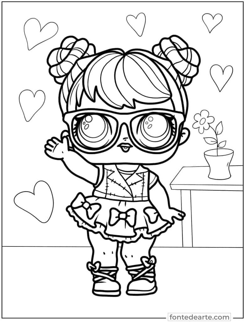 Boneca Lol para colorir imprimir PDF