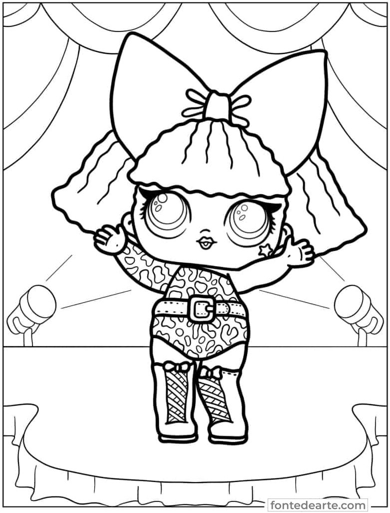 Boneca Lol para colorir imprimir PDF