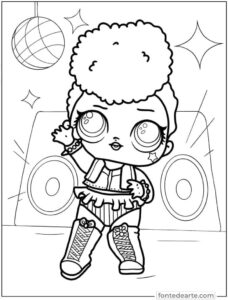 Boneca Lol para colorir imprimir PDF