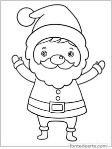 Papai Noel desenho para colorir imprimir PDF