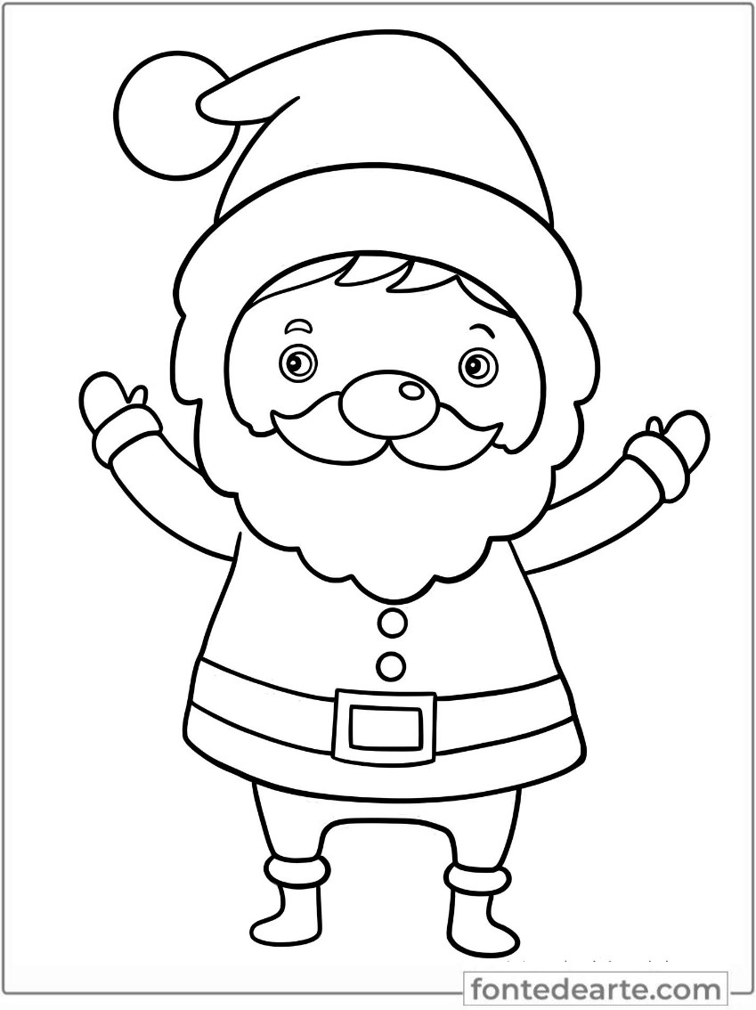 Papai Noel desenho para colorir imprimir PDF
