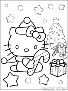 Desenhos Hello Kitty para colorir - imprimir PDF