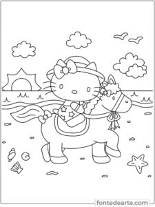 Desenhos Hello Kitty para colorir - imprimir PDF