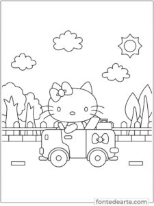 Desenhos Hello Kitty para colorir - imprimir PDF