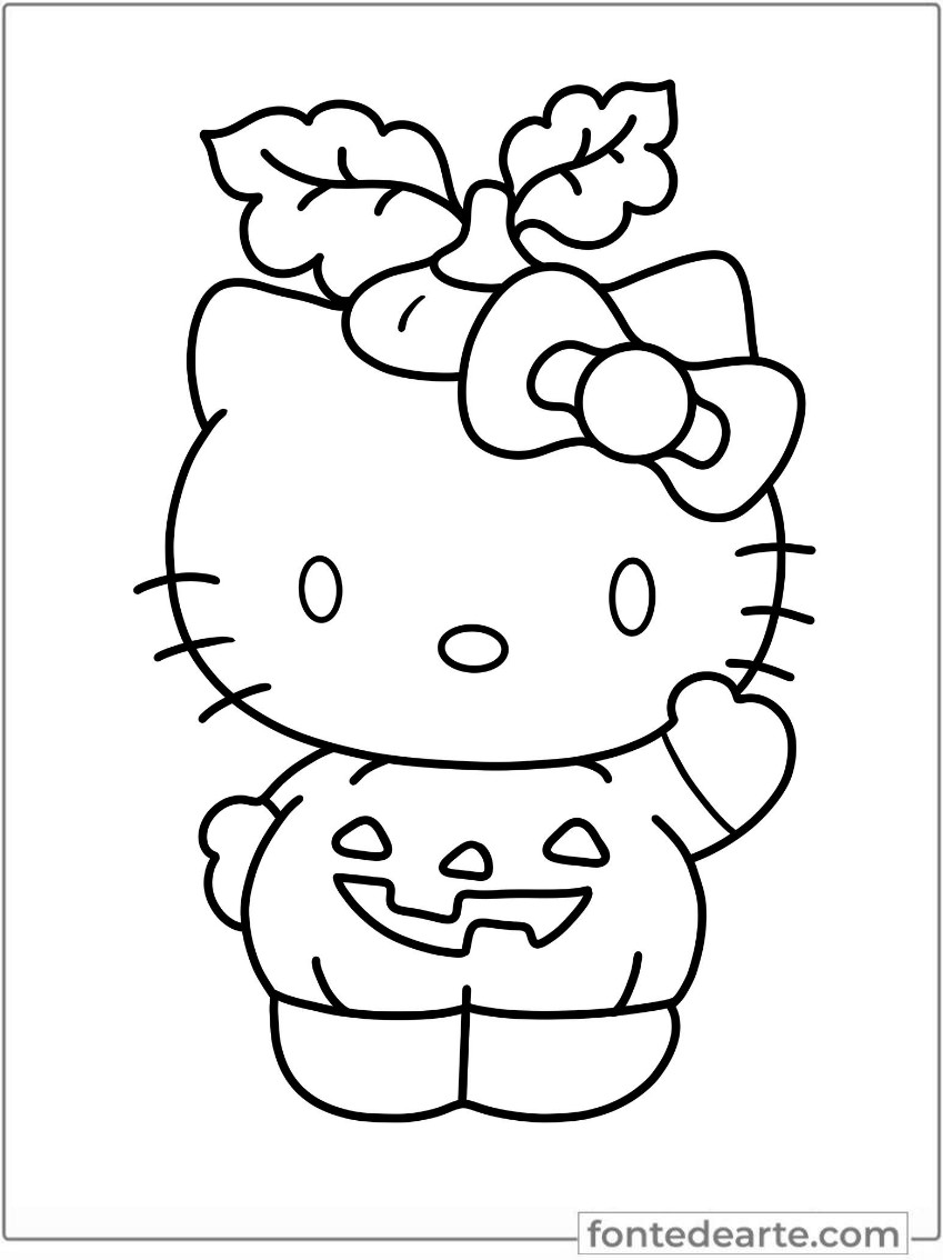 Desenhos Hello Kitty para colorir - imprimir PDF