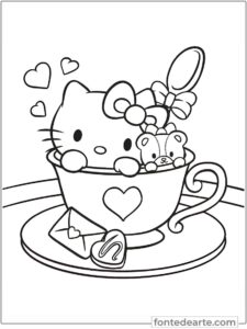 Desenhos Hello Kitty para colorir - imprimir PDF