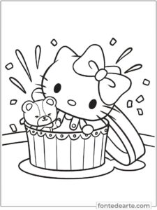 Desenhos Hello Kitty para colorir - imprimir PDF